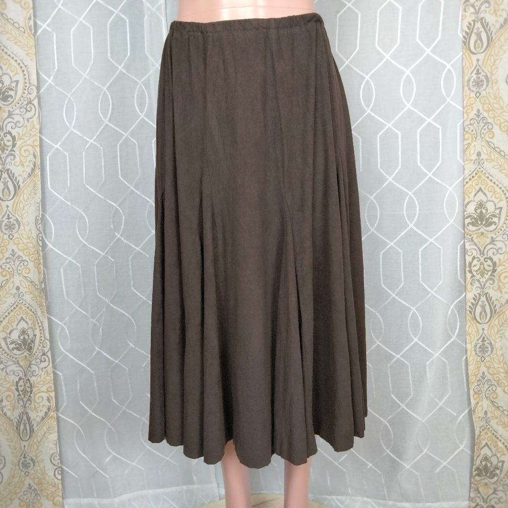 Cato brown ankle length skirt soft western style size M